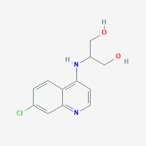 2-((7-Chloroquinolin-4-yl)amino)propane-1,3-diol chemical structure (CAS 1394706-08-1)