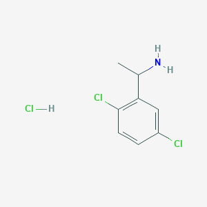 1-(2,5-Dichlorophenyl)ethan-1-amine hydrochloride chemical structure (CAS 1394838-41-5)