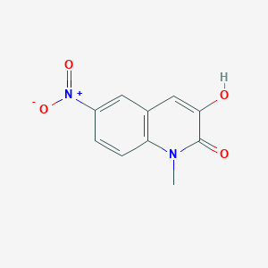 3-Hydroxy-1-methyl-6-nitroquinolin-2(1H)-one chemical structure (CAS 1394843-51-6)