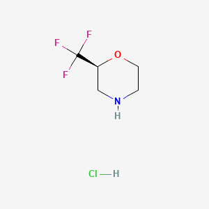 (S)-2-(Trifluoromethyl)morpholine hydrochloride chemical structure (CAS 1394909-69-3)