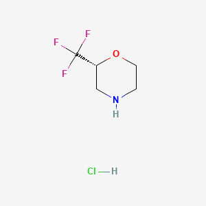 (R)-2-(Trifluoromethyl)morpholine hydrochloride chemical structure (CAS 1394909-70-6)