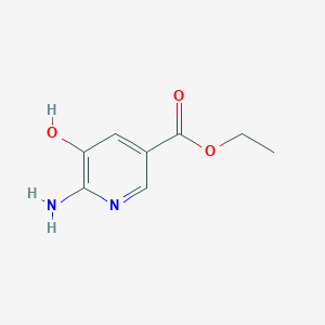 Ethyl 6-amino-5-hydroxynicotinate chemical structure (CAS 1394934-39-4)