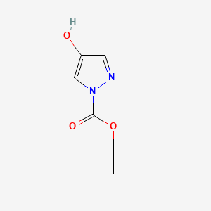 tert-Butyl 4-hydroxy-1H-pyrazole-1-carboxylate chemical structure (CAS 1394947-77-3)