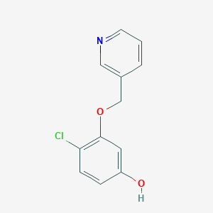 4-Chloro-3-(pyridin-3-ylmethoxy)phenol chemical structure (CAS 1394969-41-5)
