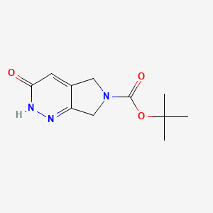 tert-Butyl 3-oxo-5,7-dihydro-2H-pyrrolo[3,4-c]pyridazine-6(3H)-carboxylate chemical structure (CAS 1395493-25-0)