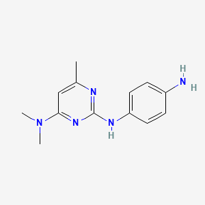 N2-(4-Aminophenyl)-N4,N4,6-trimethylpyrimidine-2,4-diamine chemical structure (CAS 1395786-40-9)