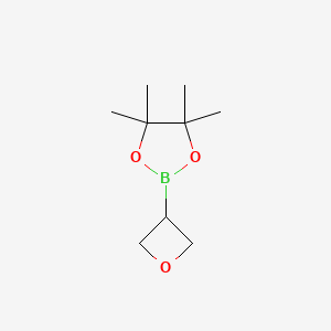 4,4,5,5-Tetramethyl-2-(oxetan-3-yl)-1,3,2-dioxaborolane chemical structure (CAS 1396215-84-1)