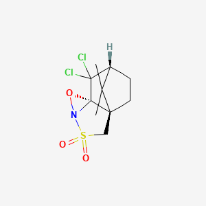 (4aR,7R,8aS)-8,8-Dichloro-9,9-dimethyltetrahydro-4H-4a,7-methanobenzo[c][1,2]oxazireno[2,3-b]isothiazole 3,3-dioxide chemical structure (CAS 139628-16-3)