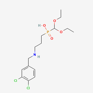 (3-((3,4-Dichlorobenzyl)amino)propyl)(diethoxymethyl)phosphinic acid chemical structure (CAS 139667-74-6)