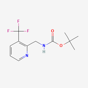 tert-Butyl ((3-(trifluoromethyl)pyridin-2-yl)methyl)carbamate chemical structure (CAS 1396734-59-0)