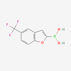 (5-(Trifluoromethyl)benzofuran-2-yl)boronic acid chemical structure (CAS 1396752-77-4)
