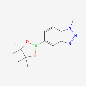 1-Methyl-5-(4,4,5,5-tetramethyl-1,3,2-dioxaborolan-2-yl)-1H-benzo[d][1,2,3]triazole chemical structure (CAS 1396753-41-5)