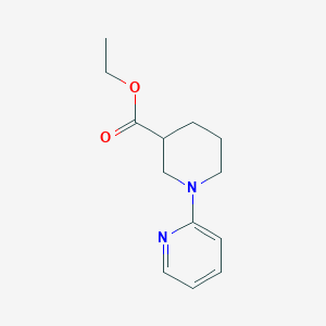 Ethyl 1-(pyridin-2-yl)piperidine-3-carboxylate chemical structure (CAS 1396971-01-9)