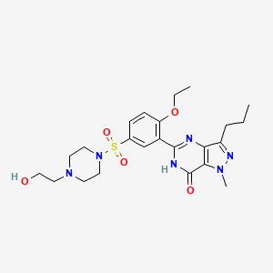 5-(2-Ethoxy-5-((4-(2-hydroxyethyl)piperazin-1-yl)sulfonyl)phenyl)-1-methyl-3-propyl-1H-pyrazolo[4,3-d]pyrimidin-7(6H)-one chemical structure (CAS 139755-85-4)
