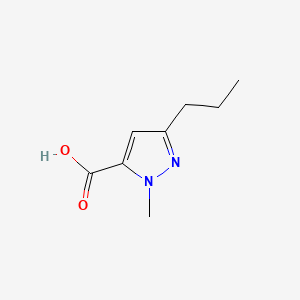 1-Methyl-3-propyl-1H-pyrazole-5-carboxylic acid chemical structure (CAS 139755-99-0)