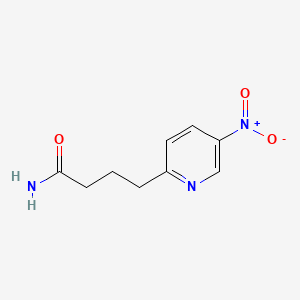 4-(5-Nitropyridin-2-yl)butanamide chemical structure (CAS 1398048-74-2)
