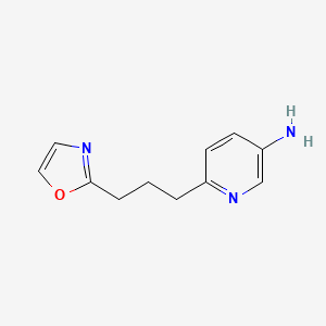 6-(3-(Oxazol-2-yl)propyl)pyridin-3-amine chemical structure (CAS 1398048-78-6)