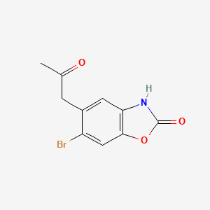 6-Bromo-5-(2-oxopropyl)benzo[d]oxazol-2(3H)-one chemical structure (CAS 1398496-40-6)