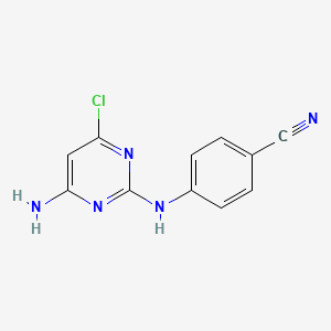 4-((4-Amino-6-chloropyrimidin-2-yl)amino)benzonitrile chemical structure (CAS 1398507-08-8)