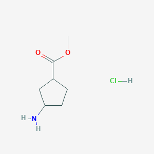 Methyl 3-aminocyclopentanecarboxylate hydrochloride chemical structure (CAS 1398534-59-2)