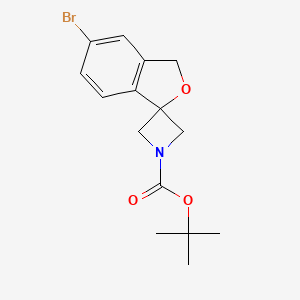 tert-Butyl 5'-bromo-3'H-spiro[azetidine-3,1'-isobenzofuran]-1-carboxylate chemical structure (CAS 1398609-80-7)
