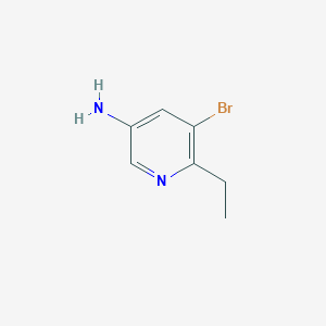 3-Amino-5-bromo-6-ethylpyridine chemical structure (CAS 1399480-50-2)