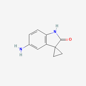 5'-Aminospiro[cyclopropane-1,3'-indolin]-2'-one chemical structure (CAS 1399663-06-9)