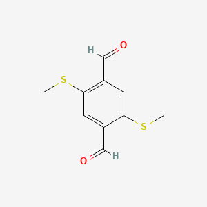 2,5-Bis(methylthio)terephthalaldehyde chemical structure (CAS 1399690-77-7)