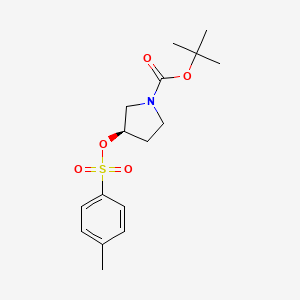 (R)-tert-Butyl 3-(tosyloxy)pyrrolidine-1-carboxylate chemical structure (CAS 139986-03-1)