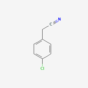 (4-Chlorophenyl)acetonitrile chemical structure (CAS 140-53-4)