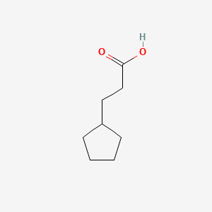 3-Cylcopentylpropanoic acid chemical structure (CAS 140-77-2)