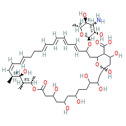 Nystatin chemical structure (CAS 1400-61-9)