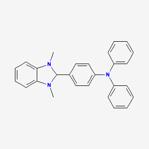 4-(1,3-Dimethyl-2,3-dihydro-1H-benzo[d]imidazol-2-yl)-N,N-diphenylaniline chemical structure (CAS 1400191-57-2)