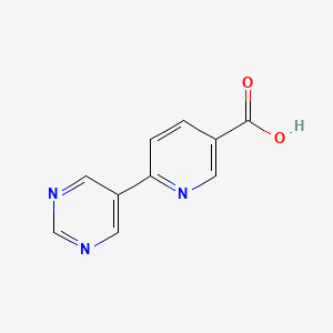 6-(Pyrimidin-5-yl)nicotinic acid chemical structure (CAS 1400637-03-7)