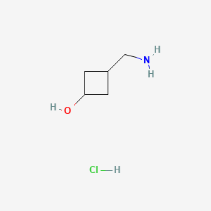 cis-3-(Aminomethyl)cyclobutanol hydrochloride chemical structure (CAS 1400744-20-8)