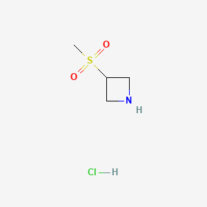 3-(Methylsulfonyl)azetidine hydrochloride chemical structure (CAS 1400764-60-4)