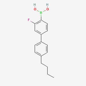 (4'-Butyl-3-fluoro-[1,1'-biphenyl]-4-yl)boronic acid chemical structure (CAS 1400809-84-8)
