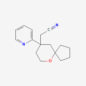 2-(9-(Pyridin-2-yl)-6-oxaspiro[4.5]decan-9-yl)acetonitrile chemical structure (CAS 1401031-37-5)