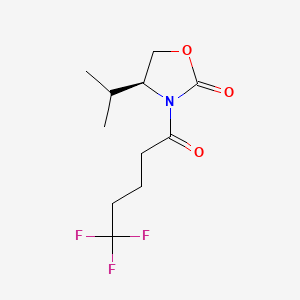 (S)-4-Isopropyl-3-(5,5,5-trifluoropentanoyl)oxazolidin-2-one chemical structure (CAS 1401067-00-2)