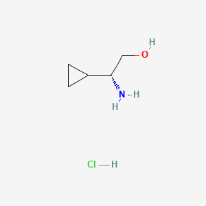 (R)-2-Amino-2-cyclopropylethanol hydrochloride chemical structure (CAS 1401163-31-2)