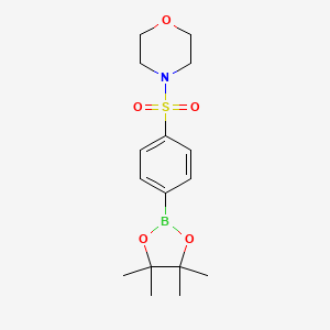 4-((4-(4,4,5,5-Tetramethyl-1,3,2-dioxaborolan-2-yl)phenyl)sulfonyl)morpholine chemical structure (CAS 1401222-64-7)