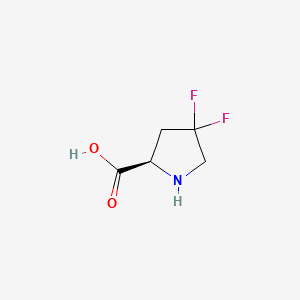 (R)-4,4-Difluoropyrrolidine-2-carboxylic acid chemical structure (CAS 1401332-74-8)