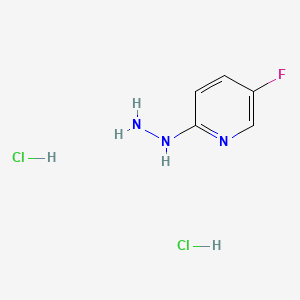 5-Fluoro-2-hydrazinylpyridine dihydrochloride chemical structure (CAS 1401426-18-3)