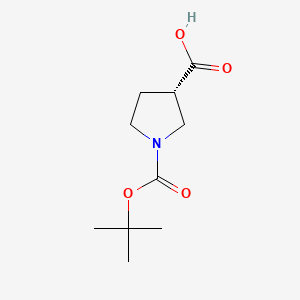 (S)-1-Boc-Pyrrolidine-3-carboxylic acid chemical structure (CAS 140148-70-5)