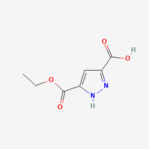 3-(Ethoxycarbonyl)-1H-pyrazole-5-carboxylic acid chemical structure (CAS 1401562-12-6)