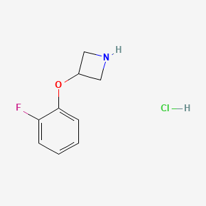 3-(2-Fluorophenoxy)azetidine hydrochloride chemical structure (CAS 1401786-30-8)