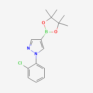 1-(2-Chlorophenyl)-4-(4,4,5,5-tetramethyl-1,3,2-dioxaborolan-2-yl)-1H-pyrazole chemical structure (CAS 1402174-38-2)