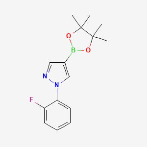 1-(2-Fluorophenyl)-4-(4,4,5,5-tetramethyl-1,3,2-dioxaborolan-2-yl)-1H-pyrazole chemical structure (CAS 1402240-89-4)