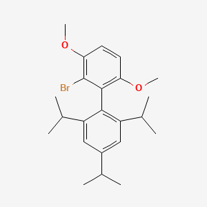 2-Bromo-2',4',6'-triisopropyl-3,6-dimethoxy-1,1'-biphenyl chemical structure (CAS 1402393-56-9)
