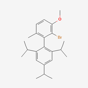 2-Bromo-2',4',6'-triisopropyl-3-methoxy-6-methyl-1,1'-biphenyl chemical structure (CAS 1402393-57-0)